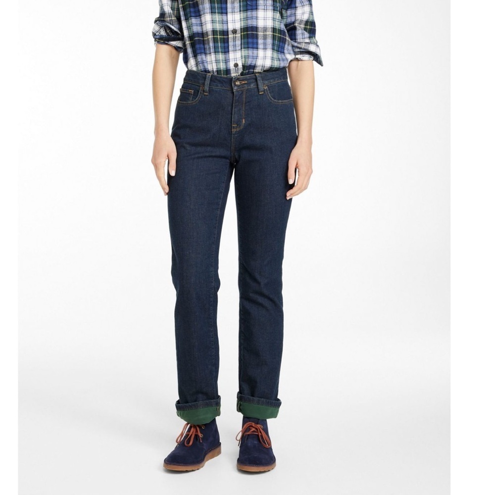 L.L. Bean Blue Straight Leg Jeans Classic Style